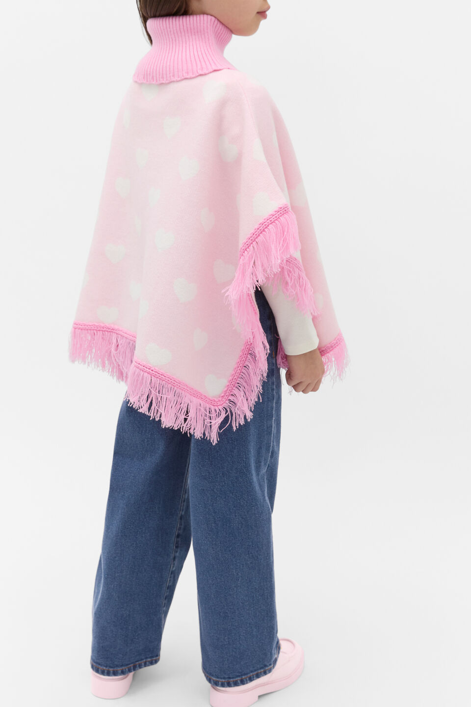 Heart Poncho  Pink Lemonade