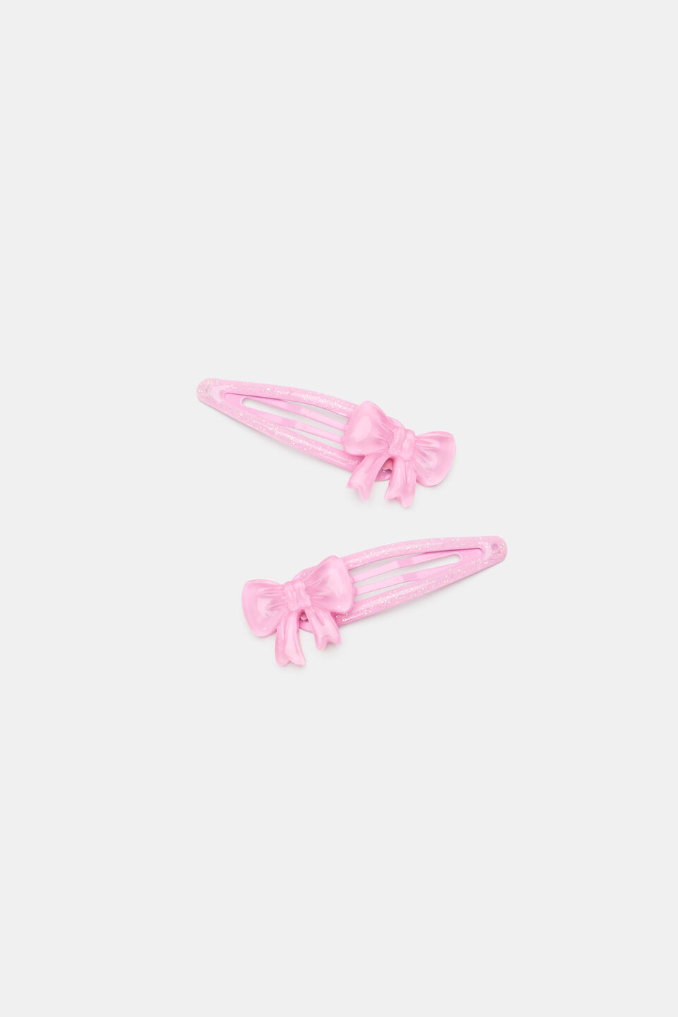 Resin Bow Snaps  Candy Pink