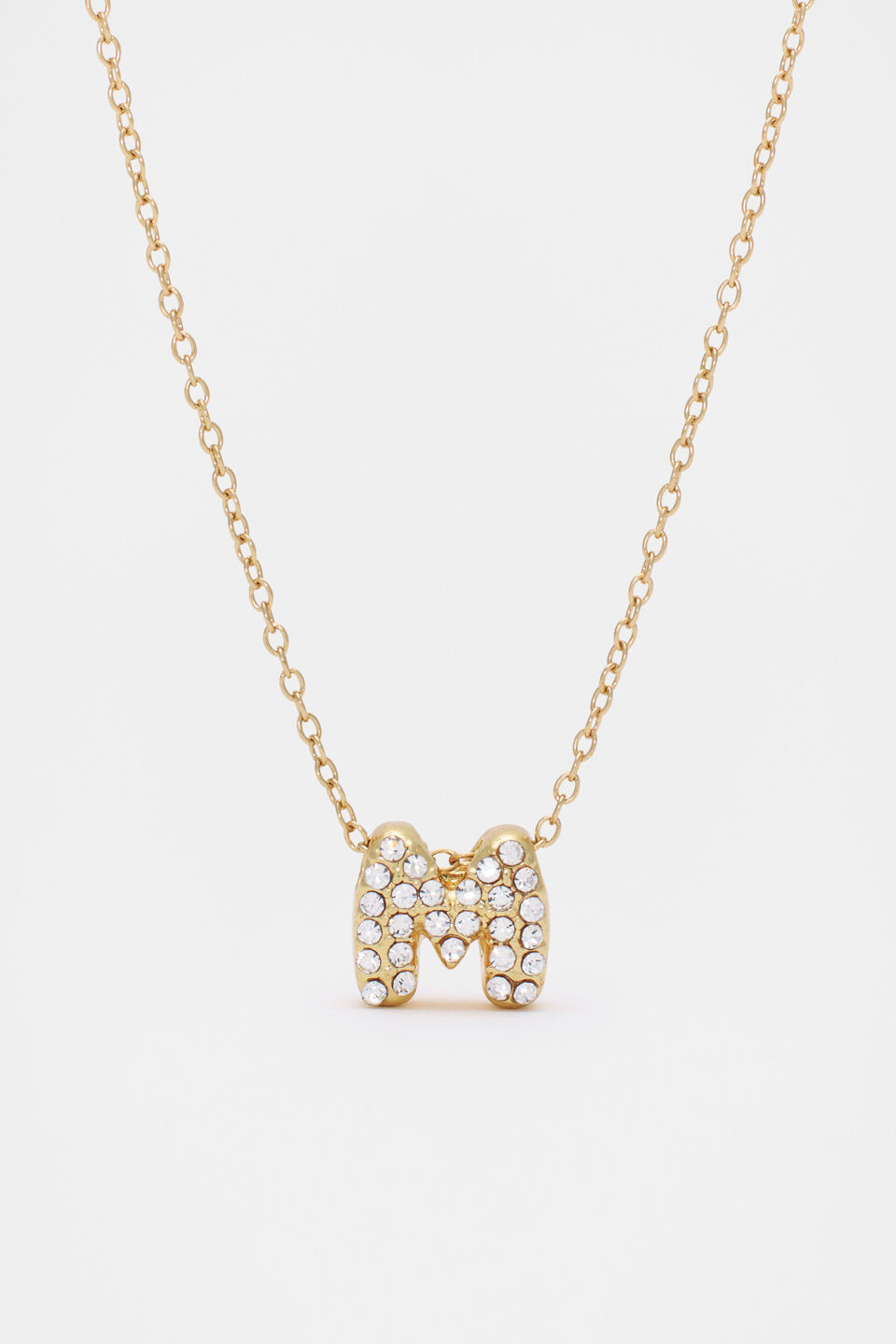 Initial Jewel Bubble Necklace  M