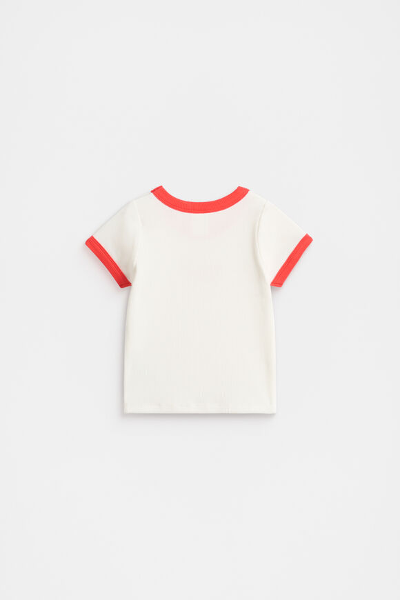 Core Rib Logo Tee  Strawberry Red  hi-res