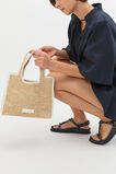 Square Raffia Tote  Cream  hi-res