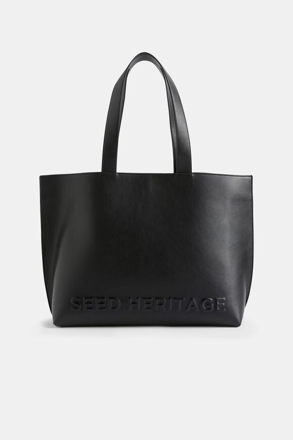 Logo Detail Tote  True Black  hi-res