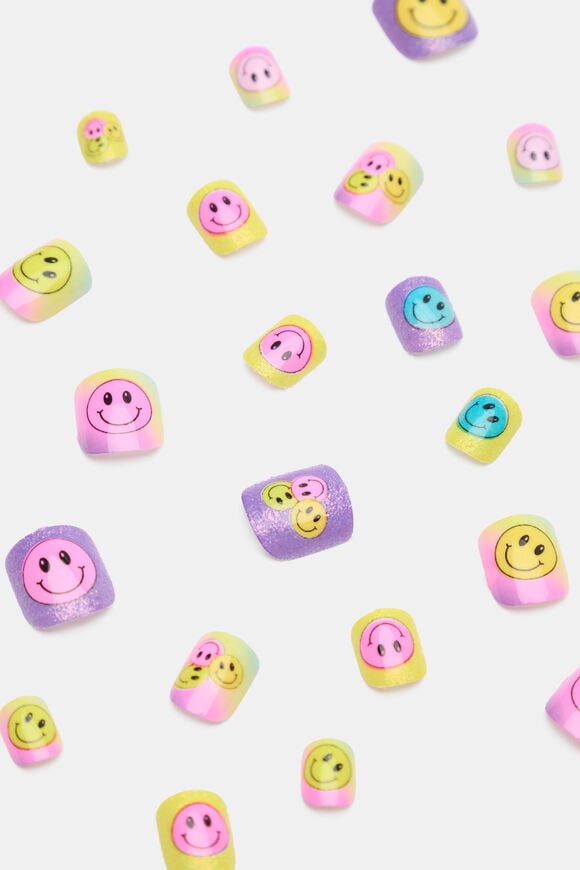 Smiley Press on Nails  Multi  hi-res