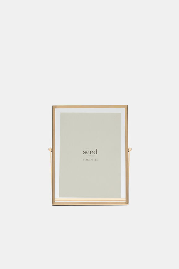 Miles Small Photo Frame  Gold  hi-res