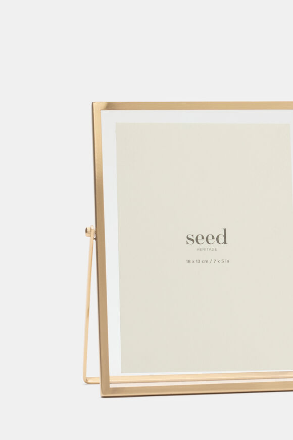 Miles Small Photo Frame  Gold  hi-res