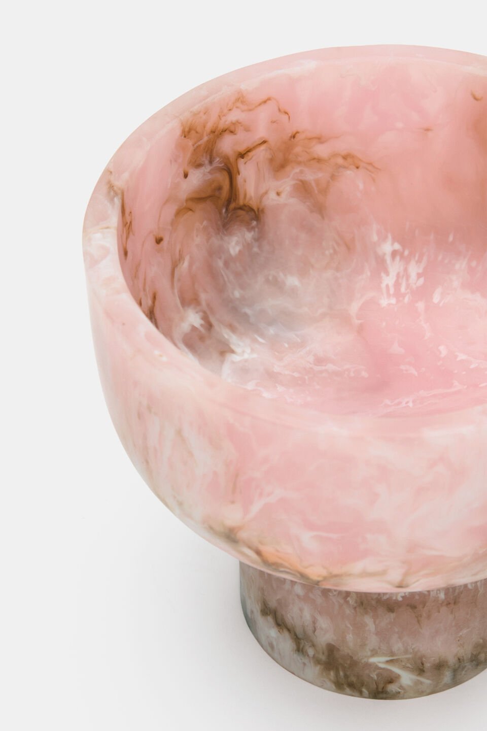 Vanneta Resin Footed Vessel  Blossom