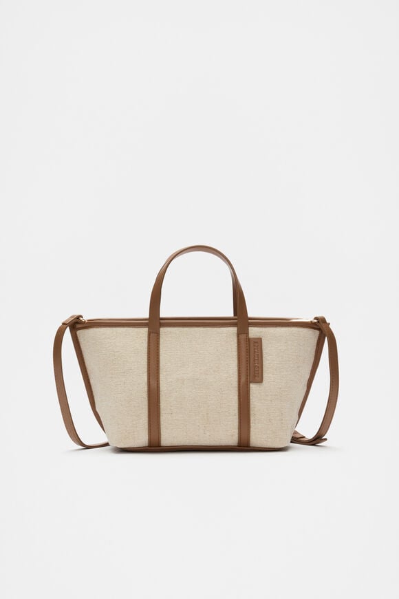 Trim Detail Mini Tote  Deep Tan  hi-res