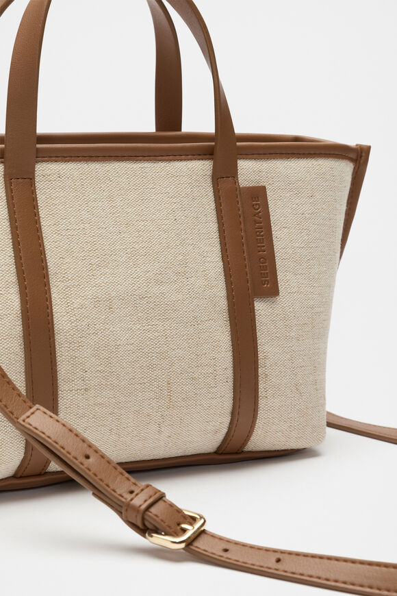 Trim Detail Mini Tote  Deep Tan  hi-res