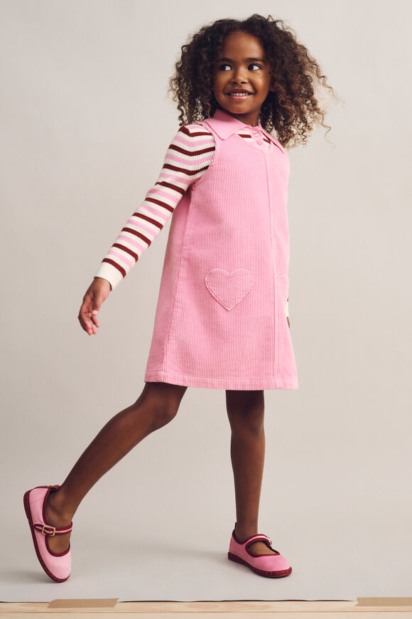 Heart Pocket Pinafore  Candy Pink  hi-res