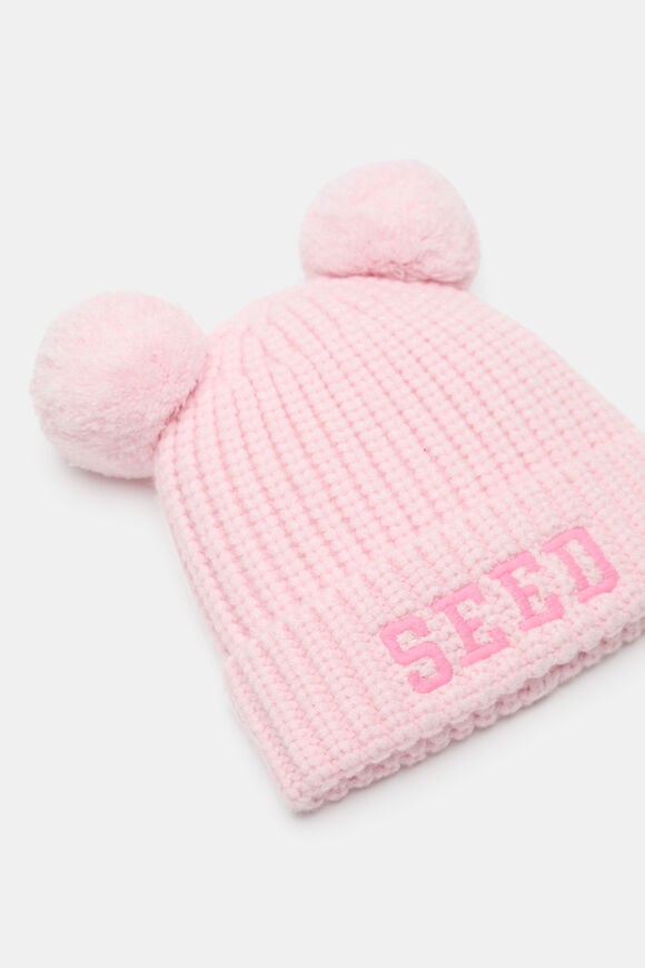 Mini Seed Embroidered Beanie  Pink Lemonade  hi-res