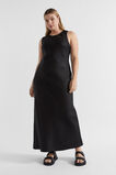 Linen Tank Dress  Black  hi-res