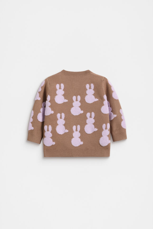 Bunny Knit Cardigan  Chocolate Shake  hi-res