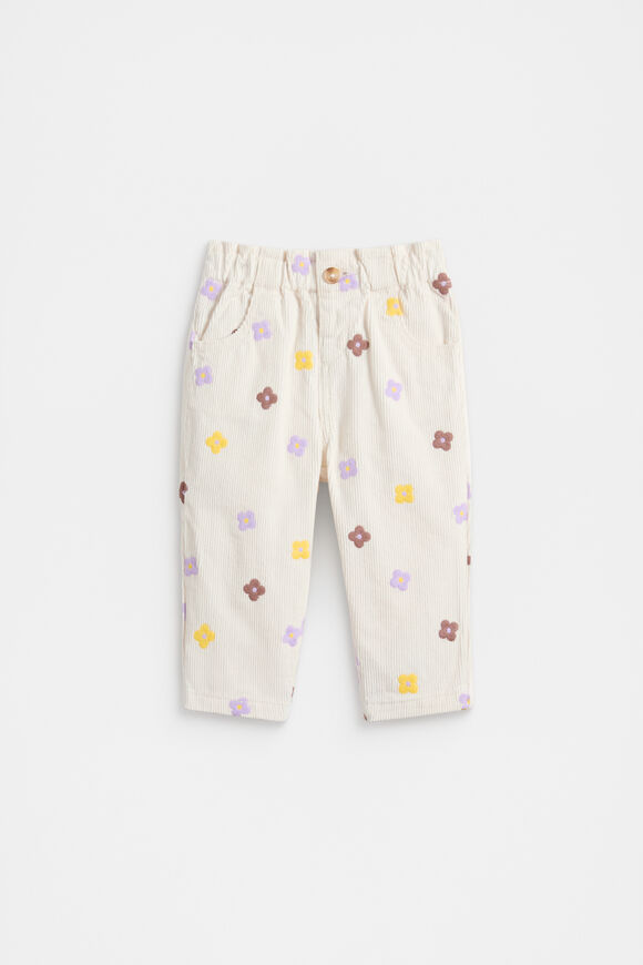 Embroidered Cord Pant  Classic Cream  hi-res