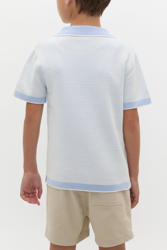 Knit Polo  Luna Blue  hi-res