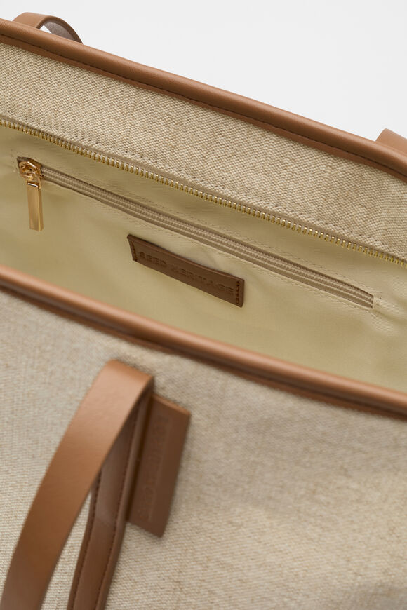 Trim Detail Tote  Deep Tan  hi-res
