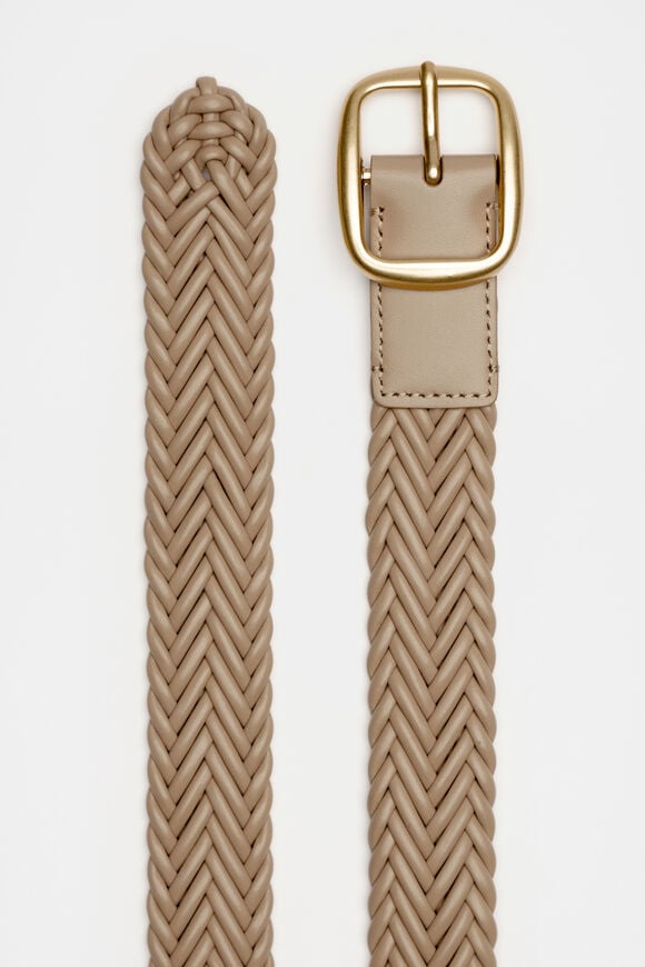 Nova Woven Leather Belt  Rye  hi-res