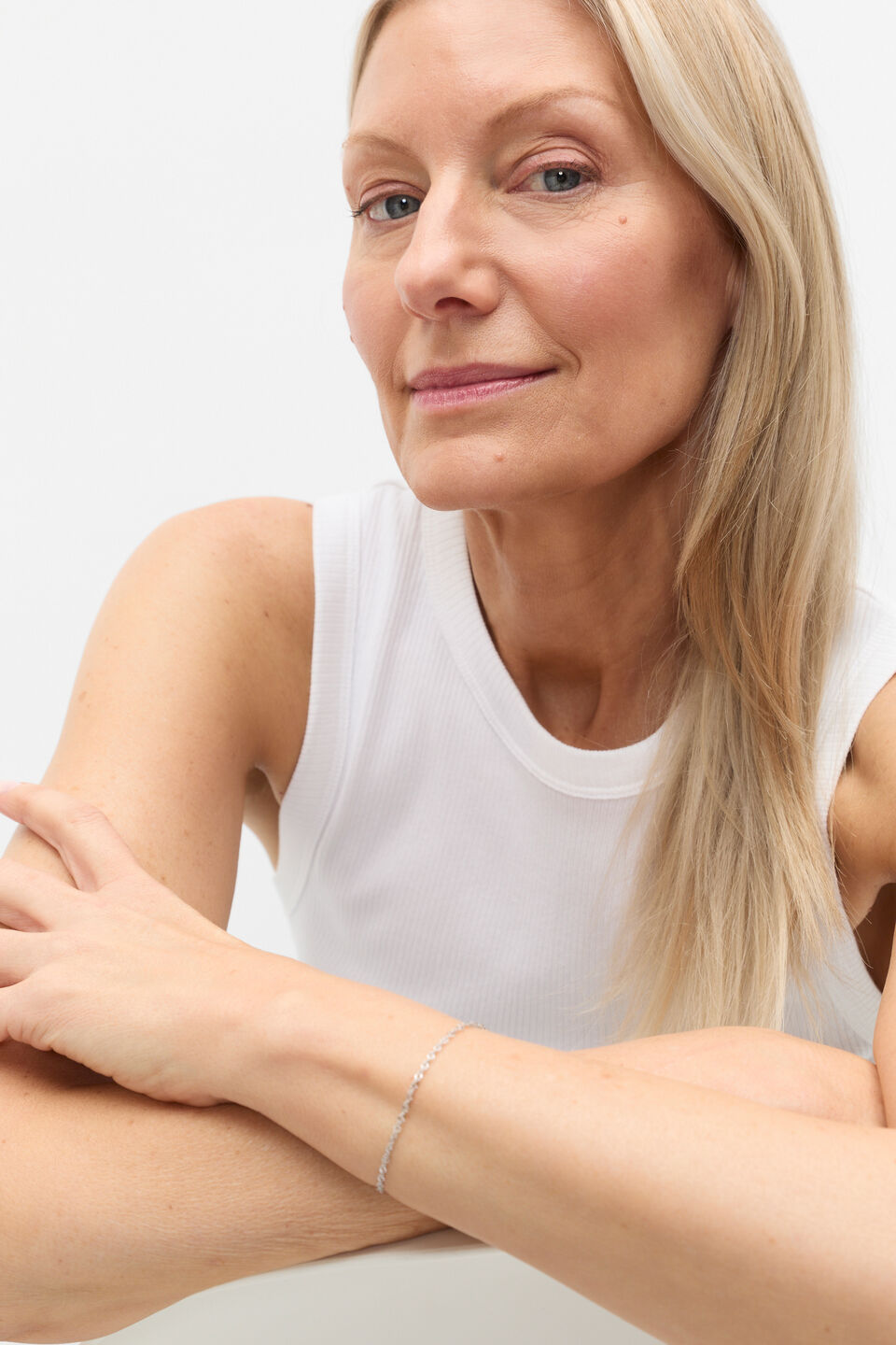 Waterproof Twist Chain Bracelet  Silver