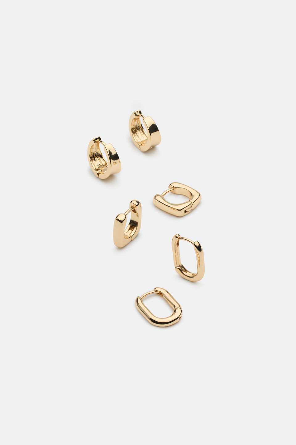 Rounded Earring Set  Gold