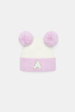 Mini Glitter Initial Beanie  A  hi-res