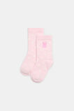 Bunny Embroidered Sock  Pink Lemonade  hi-res