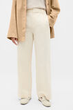 Soft Denim Pleat Pant  Coconut Cream  hi-res