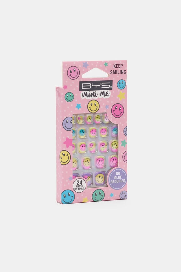 Smiley Press on Nails  Multi  hi-res
