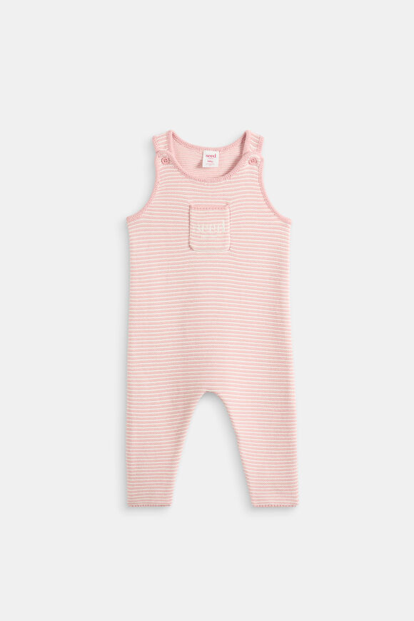 Logo Knit Overall  Blush Stripe  hi-res