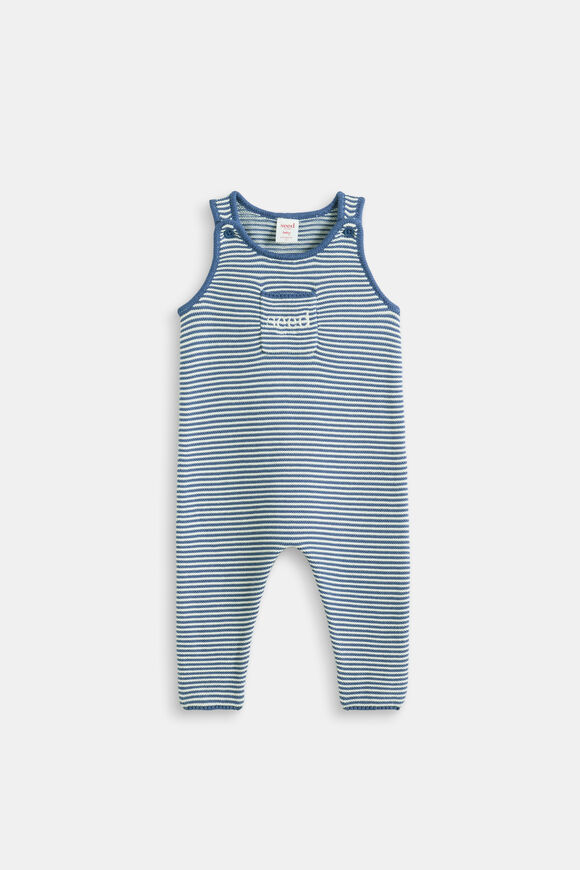 Logo Knit Overall  Navy Stripe  hi-res