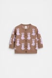 Bunny Knit Cardigan  Chocolate Shake  hi-res