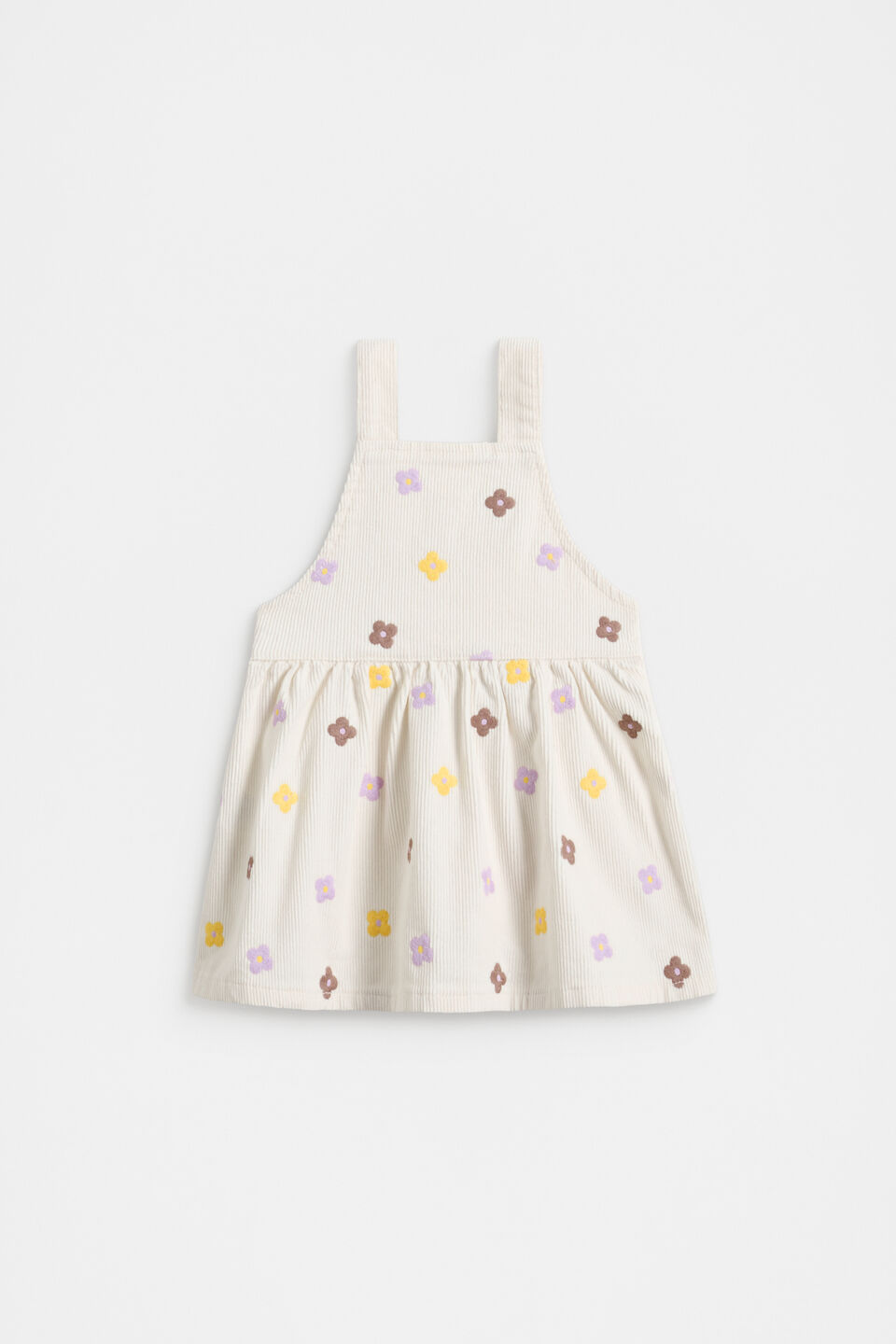 Embroidered Cord Pinafore  Classic Cream