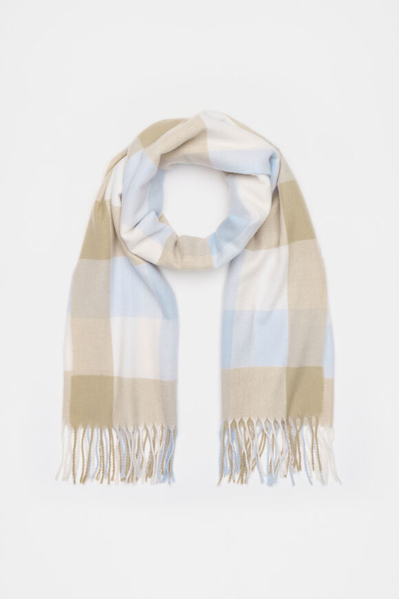 Check Scarf  Ice Blue  hi-res