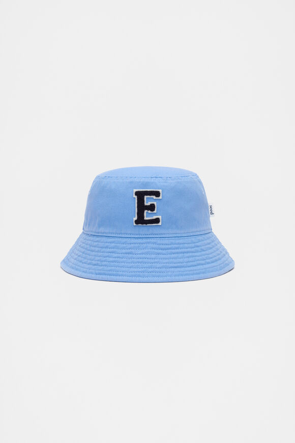 Blue Initial Bucket Hat  E  hi-res