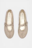 Mara Crochet Ballet Flat  Pale Gold  hi-res