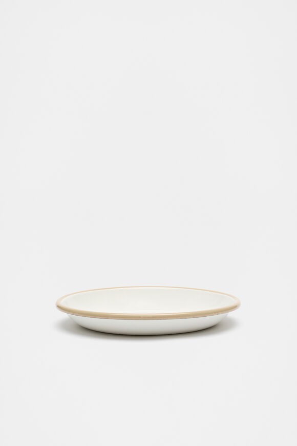 Loretta Enamel Shallow Plate  Cloud Cream  hi-res