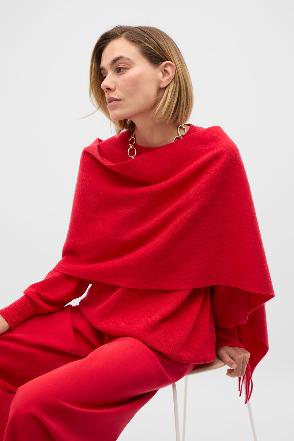 Super Soft Wool Scarf  Poppy