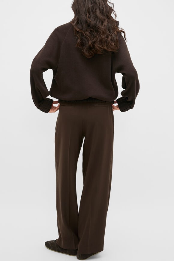 Heavy Rib Zip Thru Sweat  Coffee Bean  hi-res