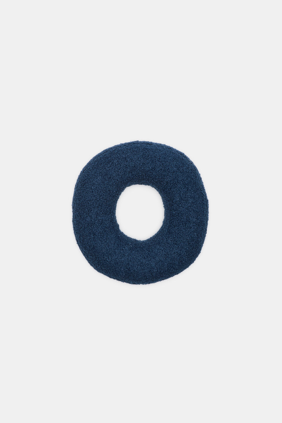 Blue Boucle Initial Cushion  O