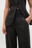 Core Linen Waisted Pant  Black  hi-res