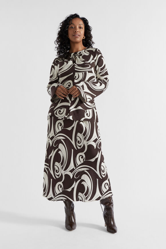 Jacquard Swirl Skirt  Retro Swirl  hi-res