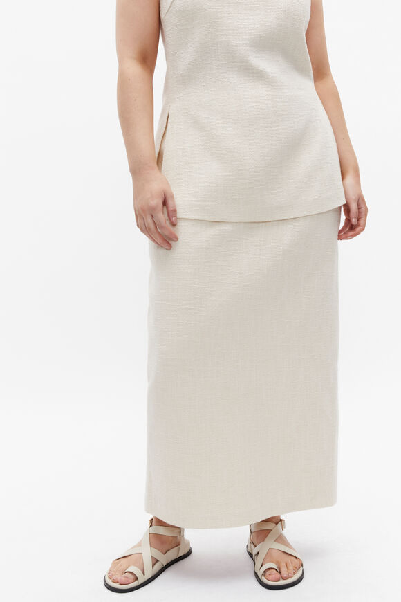 Tweed Pencil Skirt  Vanilla Cream  hi-res