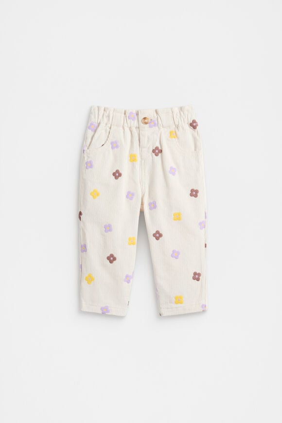 Embroidered Cord Pant  Classic Cream  hi-res