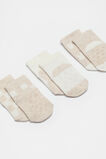Bunny Check Sock 3 Pack  Oat Marle  hi-res