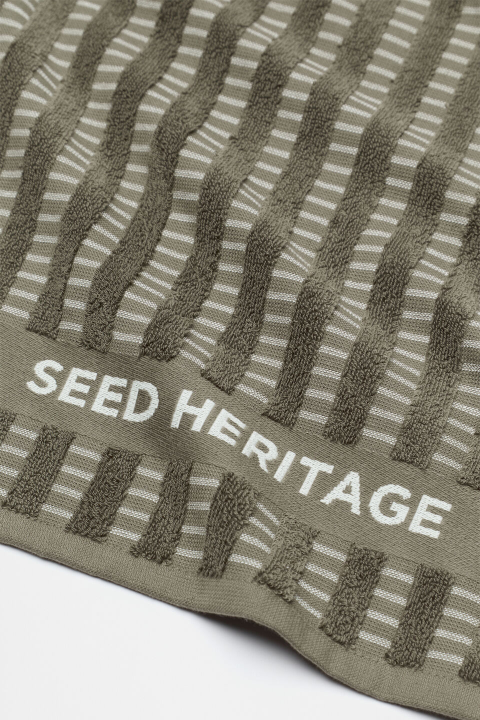 Textured Tea Towel  Olive Leaf