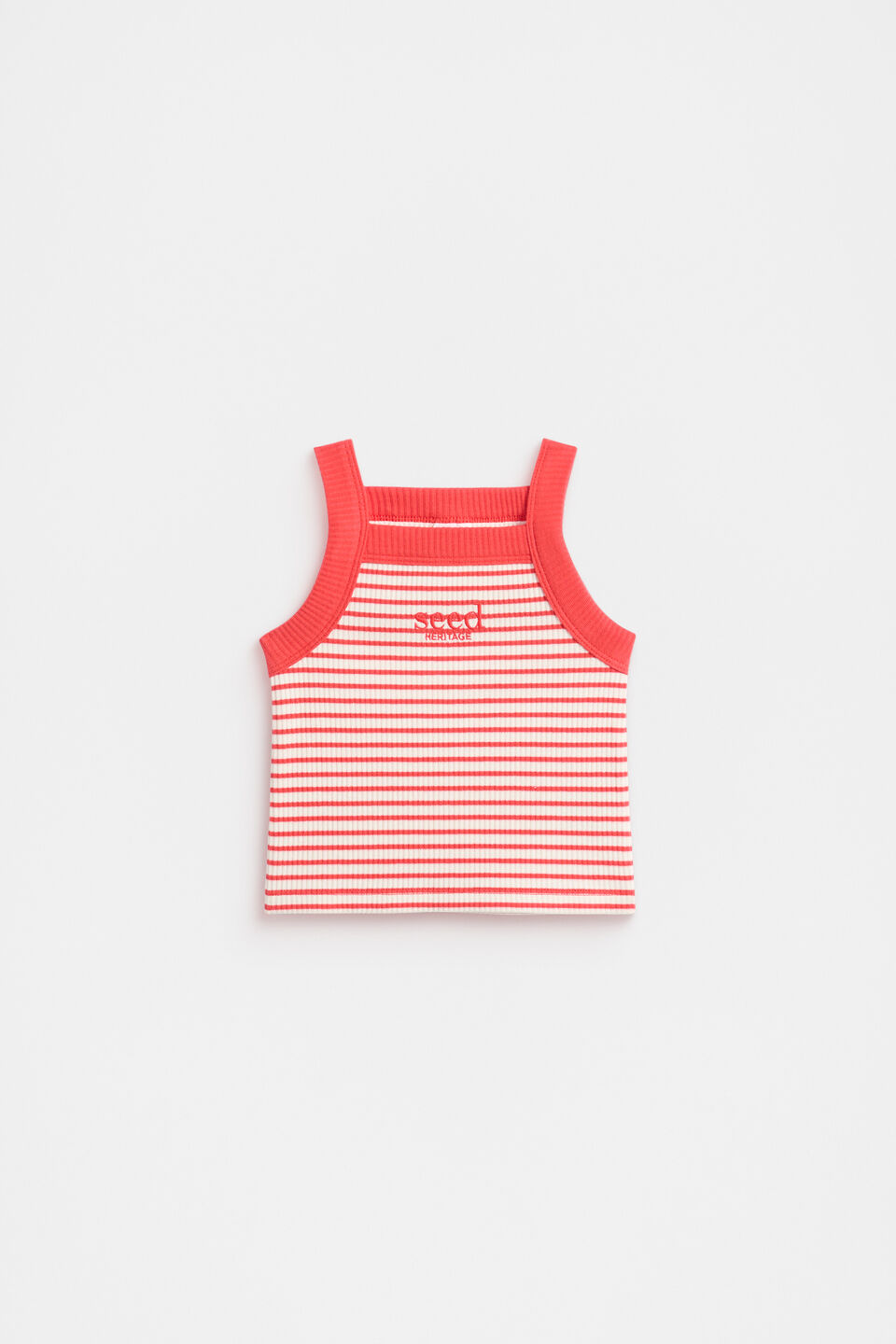 Core Logo Rib Tank  Strawberry Red