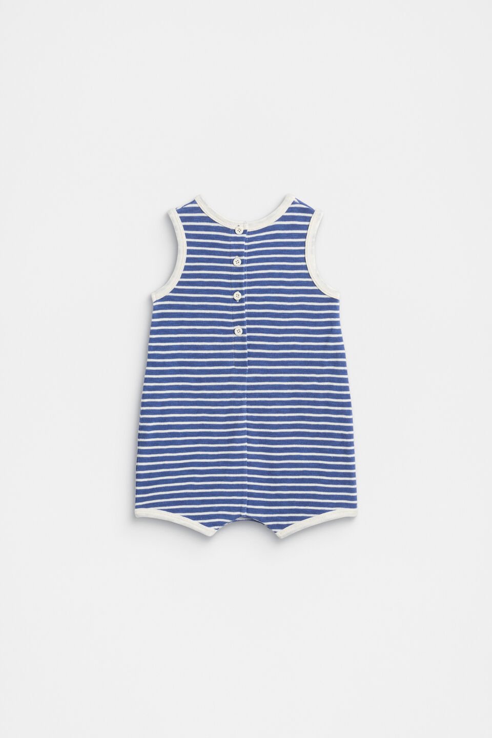 Stripe Textured Romper  Navy Stripe