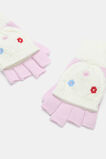 Embroidered Flower Mittens  Multi  hi-res