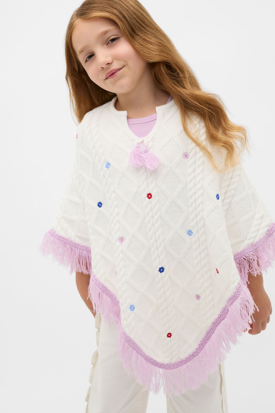 Embroidered Poncho  Multi