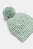 Knitted Pompom Beanie  Sage  hi-res