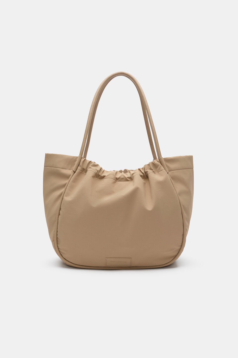 Ruched Essential Tech Tote  Sandstone