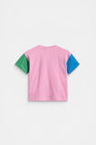 Colourblock Logo Tee  Candy Pink Multi  hi-res